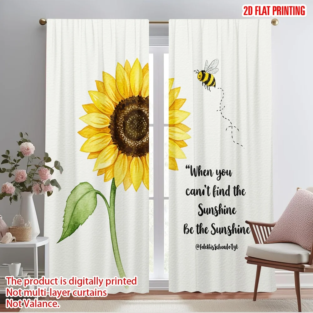 2pcs 2D flat printing Curtain Sunflower Bee Sunshine 0 100% Polyester Fabric Without Electricity Birthday Party for Entryway
2pcs 2D flat printing Curtain Sunflower Bee Sunshine 0 100% Polyester Fabric Without Electricity Birthday Party for Entryway