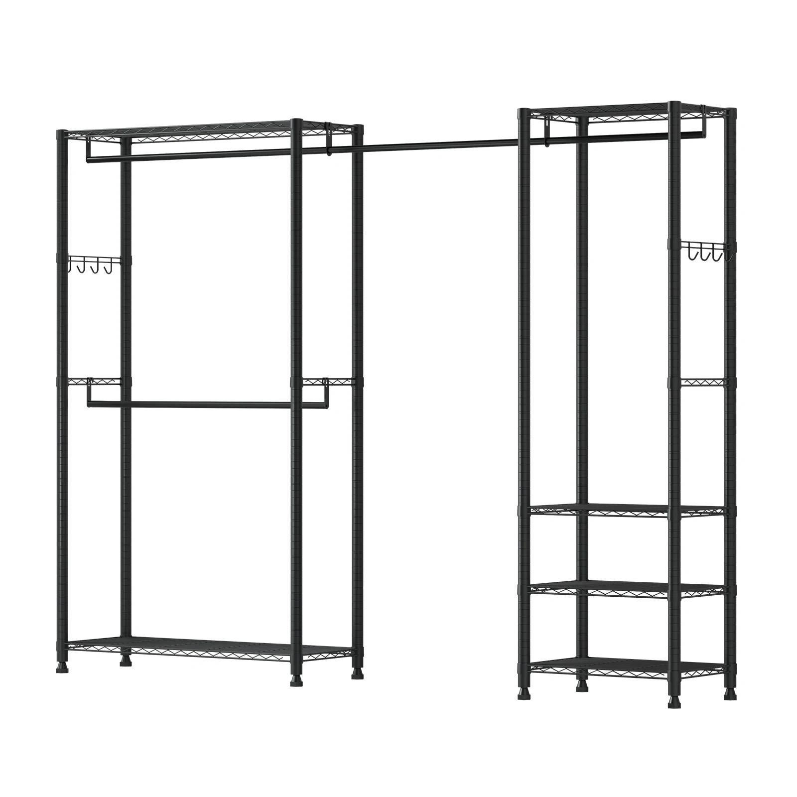 Heavy Duty Clothes Rack, 800 lbs Capacity Closet Wardrobe with Adjustable Shelves for Bedroom, Clothing Store, or Hallway Use
Heavy Duty Clothes Rack, 800 lbs Capacity Closet Wardrobe with Adjustable Shelves for Bedroom, Clothing Store, or Hallway Use