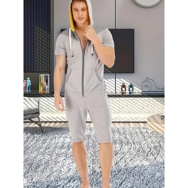 Men's Short Sve Romper One-Piece Suit Fashionable All-Match Spring Autumn Winter Suitable for All Ages
Men's Short Sve Romper One-Piece Suit Fashionable All-Match Spring Autumn Winter Suitable for All Ages