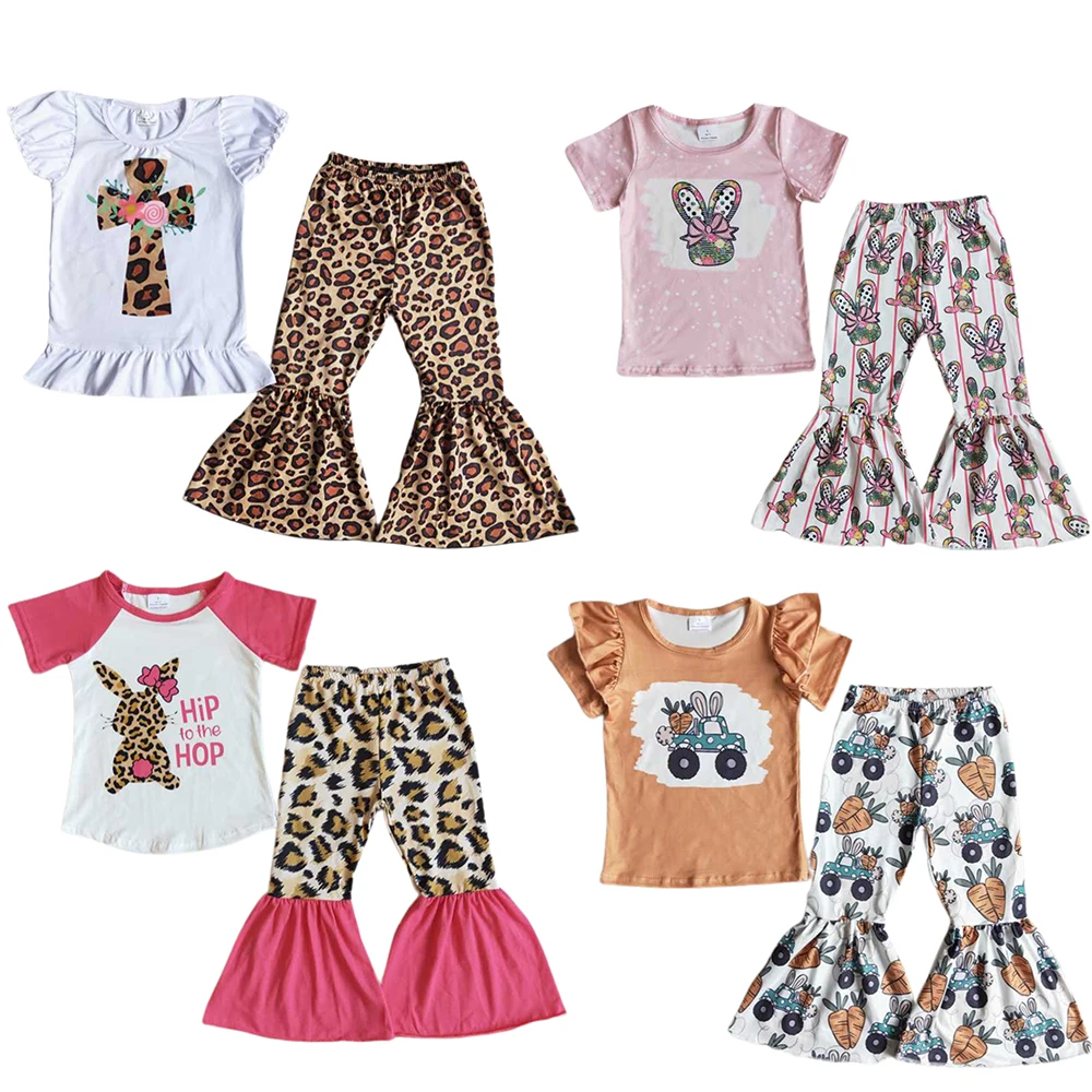 Wholesale Baby Girl Clothes Easter Rabbits Short Sleeve Tops Bell Pants Sets Fashion Kids Designer Clothes Girl Boutique Outfit
Wholesale Baby Girl Clothes Easter Rabbits Short Sleeve Tops Bell Pants Sets Fashion Kids Designer Clothes Girl Boutique Outfit