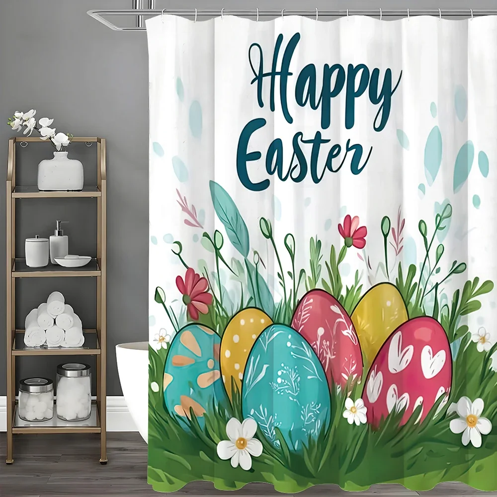 Happy Easter Eggs Floral Shower Curtain, Bathroom Decorative Shower Curtain, Waterproof Shower Curtain with Hooks
Happy Easter Eggs Floral Shower Curtain, Bathroom Decorative Shower Curtain, Waterproof Shower Curtain with Hooks