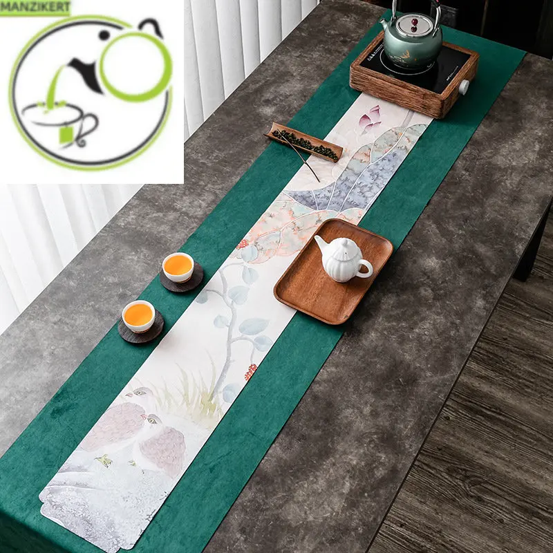 Chamois Leather Flannel Tea Mat Hand-Painted Printed Landscape Fabric Waterproof Table Runner Chinese Zen Tea Towel Mat
Chamois Leather Flannel Tea Mat Hand-Painted Printed Landscape Fabric Waterproof Table Runner Chinese Zen Tea Towel Mat