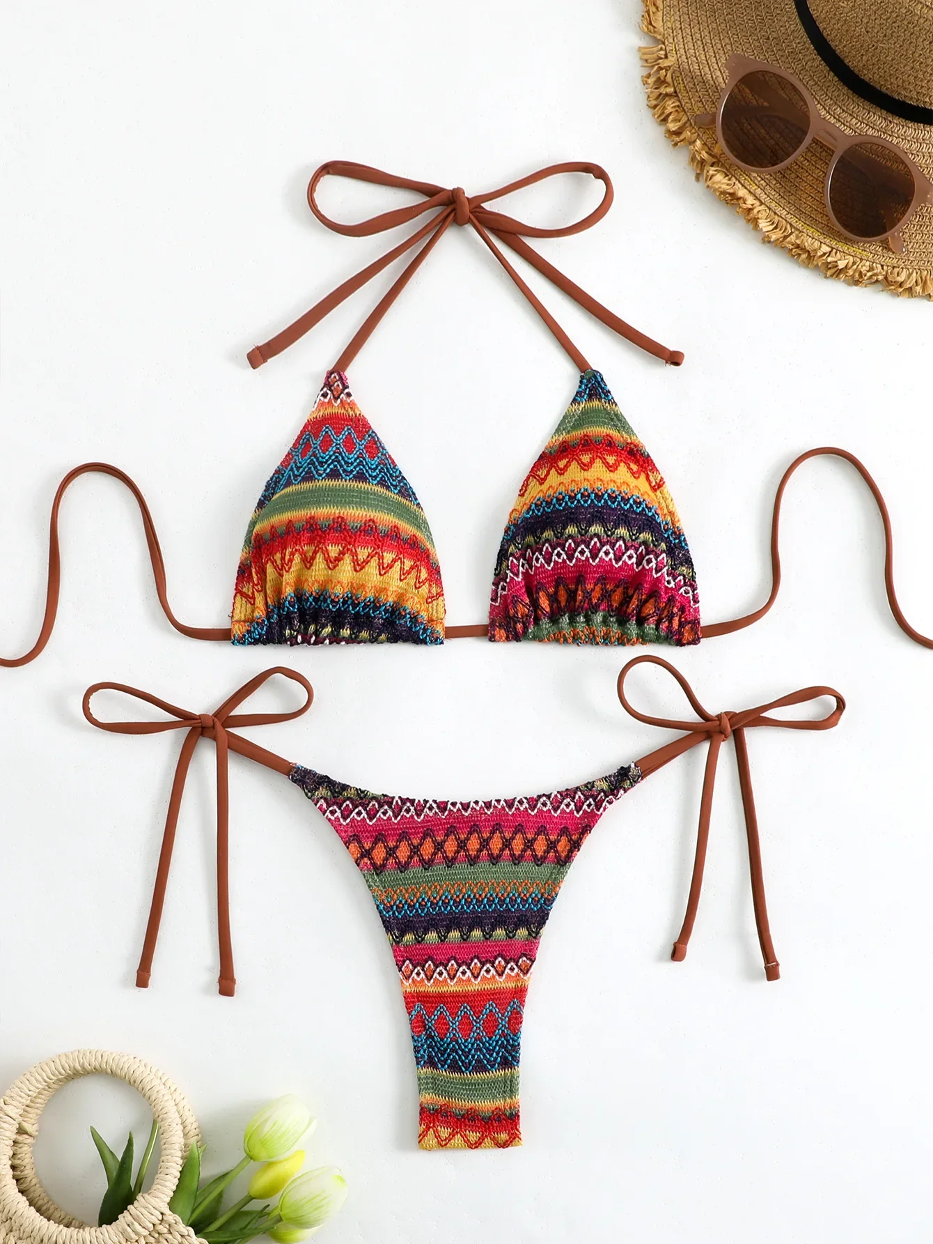 Sexy Tropical Style Print Bikini Set 2025 Women Push Up Bra Tie Side Thong Swimsuit Brazilian Beach Bathing Suit Micro Swimwear
Sexy Tropical Style Print Bikini Set 2025 Women Push Up Bra Tie Side Thong Swimsuit Brazilian Beach Bathing Suit Micro Swimwear