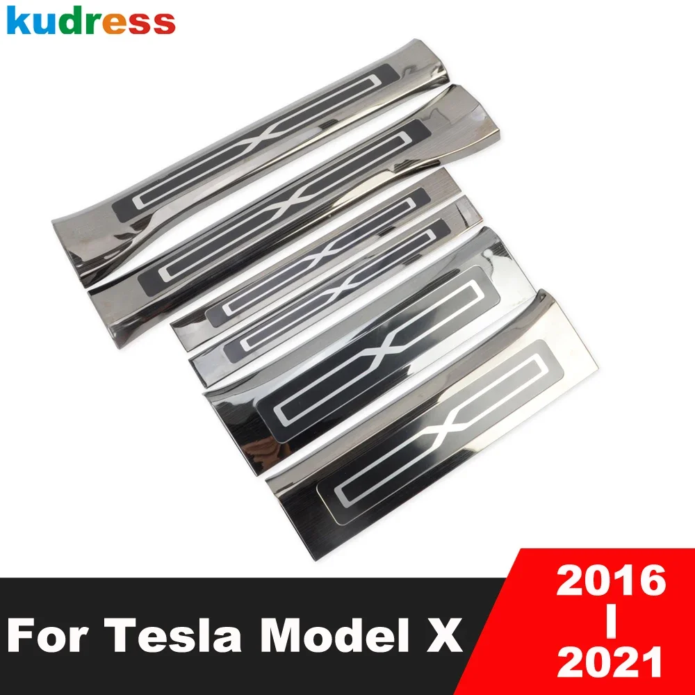 Door Sill Scuff Plate Cover For Tesla Model X 2016-2018 2019 2020 2021 Steel Car Welcome Pedal Protector Guard Car Accessories
Door Sill Scuff Plate Cover For Tesla Model X 2016-2018 2019 2020 2021 Steel Car Welcome Pedal Protector Guard Car Accessories