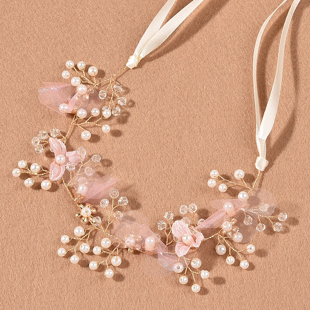 Pink Flower Hair Band with Pearl Decoration and Tassel Durable Alloy Headband for Women Wedding Travel Headdress
Pink Flower Hair Band with Pearl Decoration and Tassel Durable Alloy Headband for Women Wedding Travel Headdress