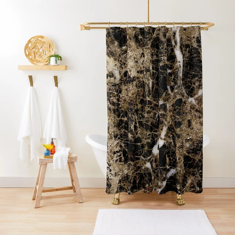 Marble black and golden texture with white and gold veins floor background print luxuous real marble HD ONLINE ST Shower Curtain
Marble black and golden texture with white and gold veins floor background print luxuous real marble HD ONLINE ST Shower Curtain