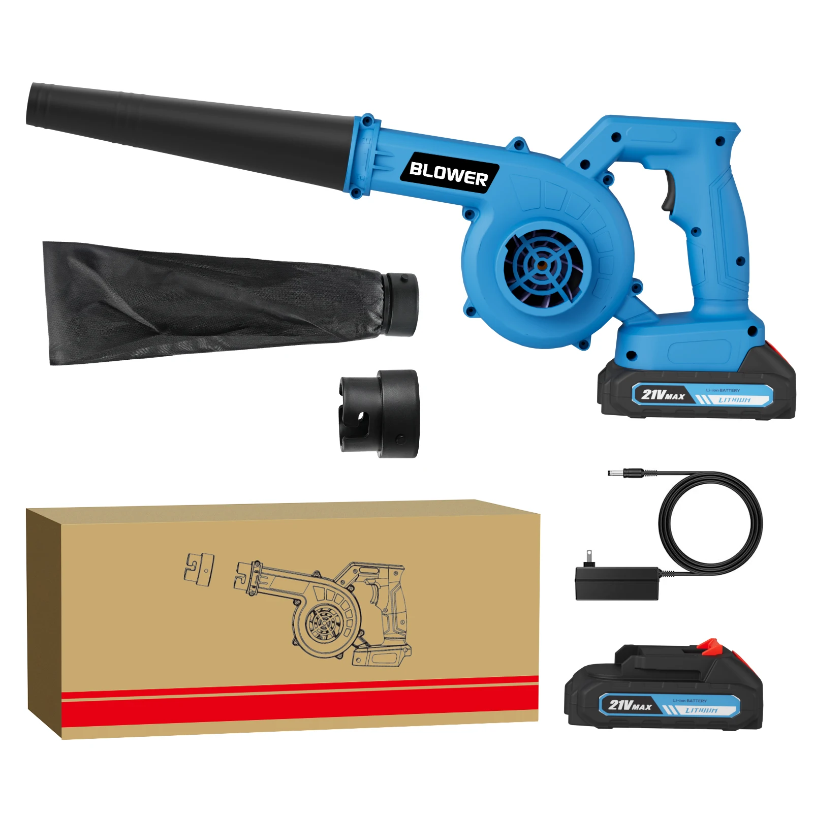 21V Lightweight Portable Cordless Leaf Blower, Handheld Blower And Vacuum Combo, with Optional Rechargeable Battery And Charger. Ideal for Lawns, Courtyards, Cars, Fallen Leaves, And Dust Removal.
21V Lightweight Portable Cordless Leaf Blower, Handheld Blower And Vacuum Combo, with Optional Rechargeable Battery And Charger. Ideal for Lawns, Courtyards, Cars, Fallen Leaves, And Dust Removal.