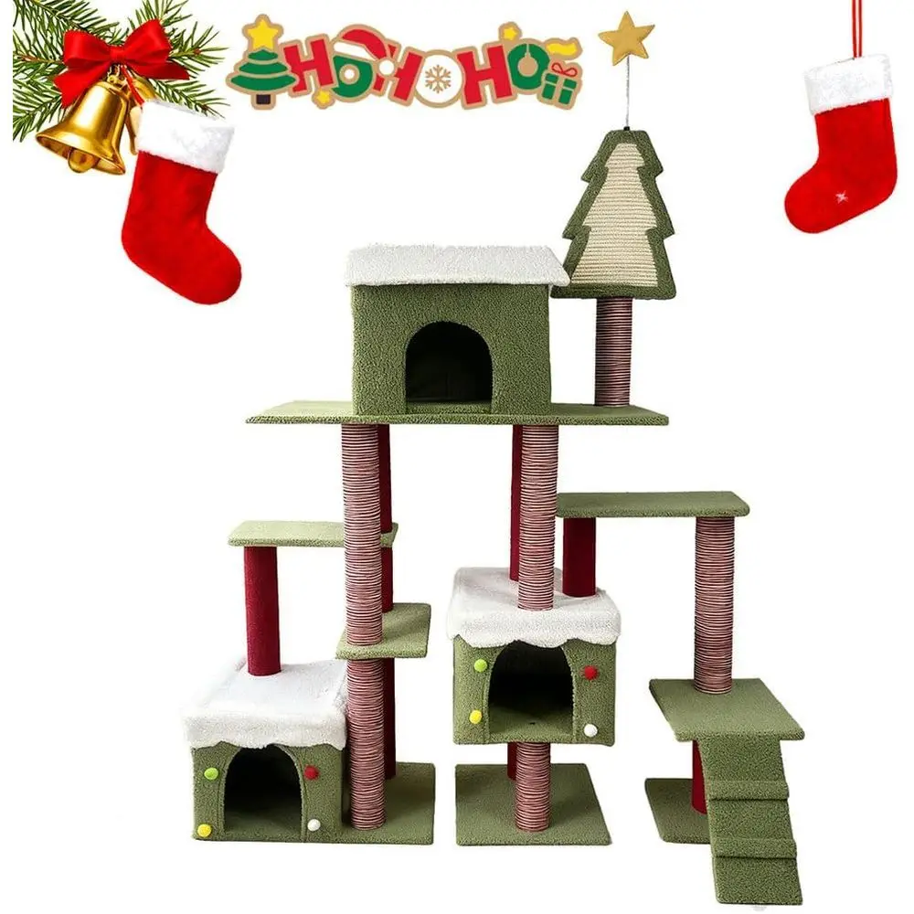 Indoor Cat Tree with Anti-Tip, Spacious Condo, Multi-Functional Climbing, Lounging, and Play Area
Indoor Cat Tree with Anti-Tip, Spacious Condo, Multi-Functional Climbing, Lounging, and Play Area