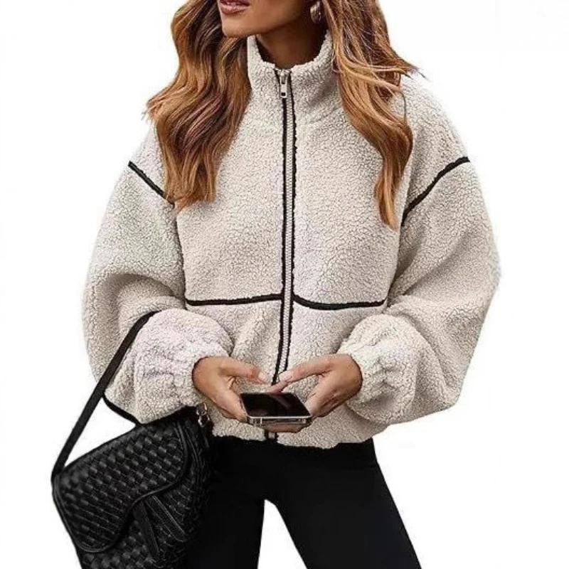 Casual Patchwork Jacket Coat for Women Fashion Solid Long Sleeve Stand Neck Zipper Coats Tops Lady Holiday Streetwear Clothes
Casual Patchwork Jacket Coat for Women Fashion Solid Long Sleeve Stand Neck Zipper Coats Tops Lady Holiday Streetwear Clothes