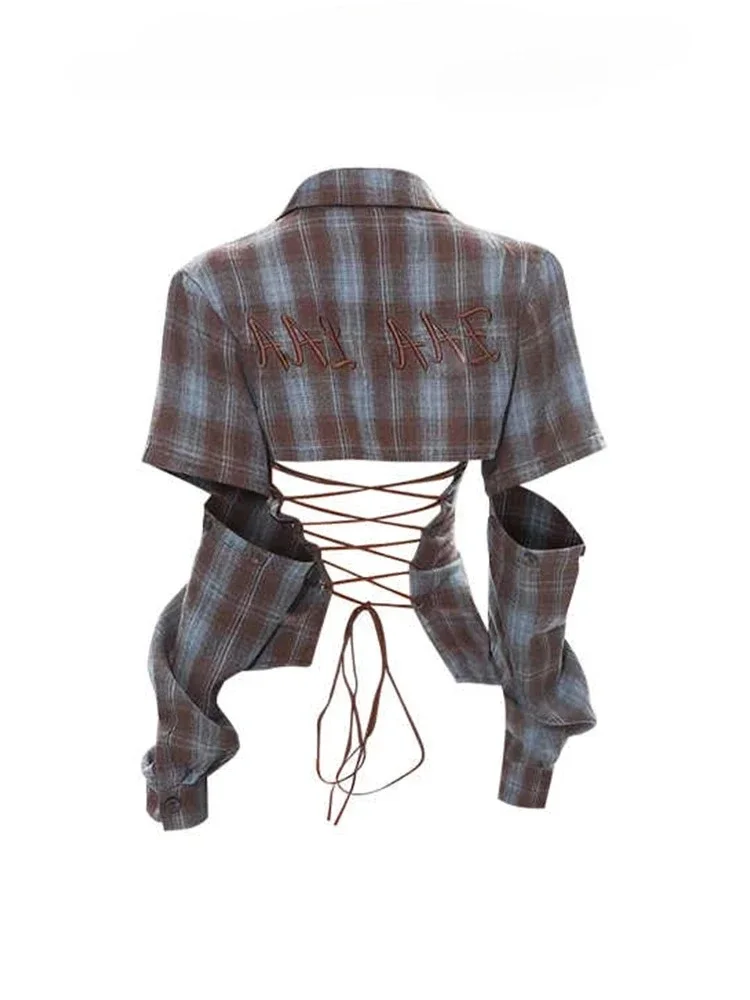 2025 Summer Women Y2k Design Harajuku Shirts Long Sleeve Aesthetic Tops Backless Blouses Design Grunge New Goblin Core
2025 Summer Women Y2k Design Harajuku Shirts Long Sleeve Aesthetic Tops Backless Blouses Design Grunge New Goblin Core