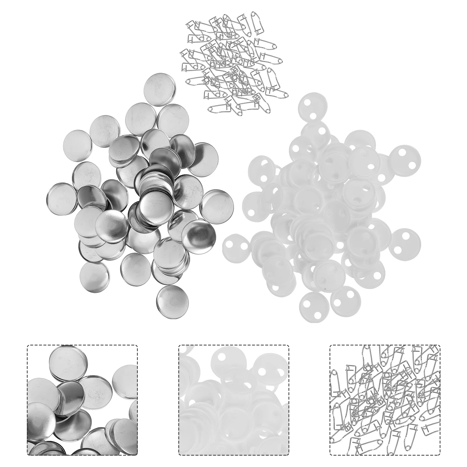 100 Sets Blank Badge Button Ornament Decor Cable DIY Parts Plastic Crafts Pin Badges
100 Sets Blank Badge Button Ornament Decor Cable DIY Parts Plastic Crafts Pin Badges