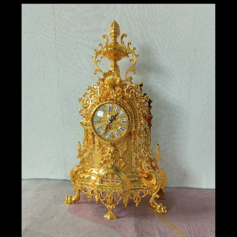 European classical desk clock pure copper gold desk clock villa European high-end desk clock
European classical desk clock pure copper gold desk clock villa European high-end desk clock