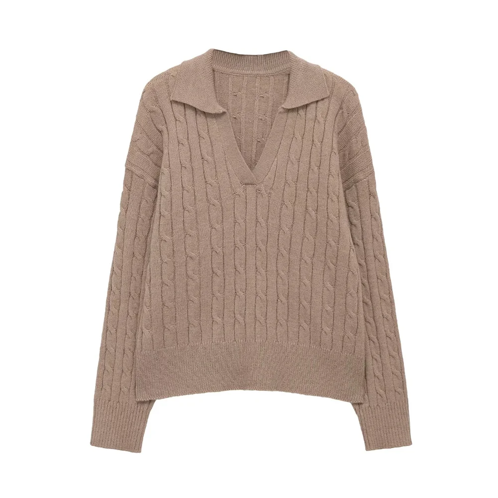 Осенне-зимний новый женский повседневный вязаный свитер в рубчик с восемью слоями тканой рубашки-поло с воротником и длинными рукавами
Осенне-зимний новый женский повседневный вязаный свитер в рубчик с восемью слоями тканой рубашки-поло с воротником и длинными рукавами