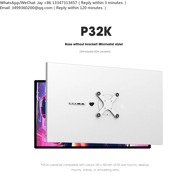Kuycon P32K IPS LCD Display Ultra HD Ultra HD Digital Signage Advertising Gaming Display PC Desktop Monitor32 Inches 144HZ 4K
Kuycon P32K IPS LCD Display Ultra HD Ultra HD Digital Signage Advertising Gaming Display PC Desktop Monitor32 Inches 144HZ 4K