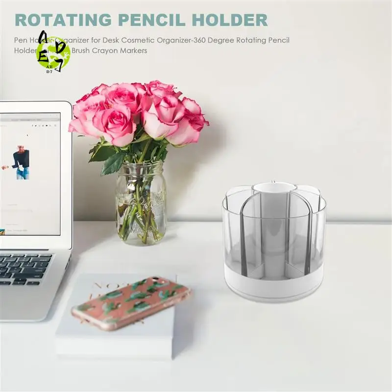 AED7-1 PCS For Desk Cosmetic Organizer 360 Degree Rotating Pencil Holder For Paint Brush Crayon Markers White
AED7-1 PCS For Desk Cosmetic Organizer 360 Degree Rotating Pencil Holder For Paint Brush Crayon Markers White