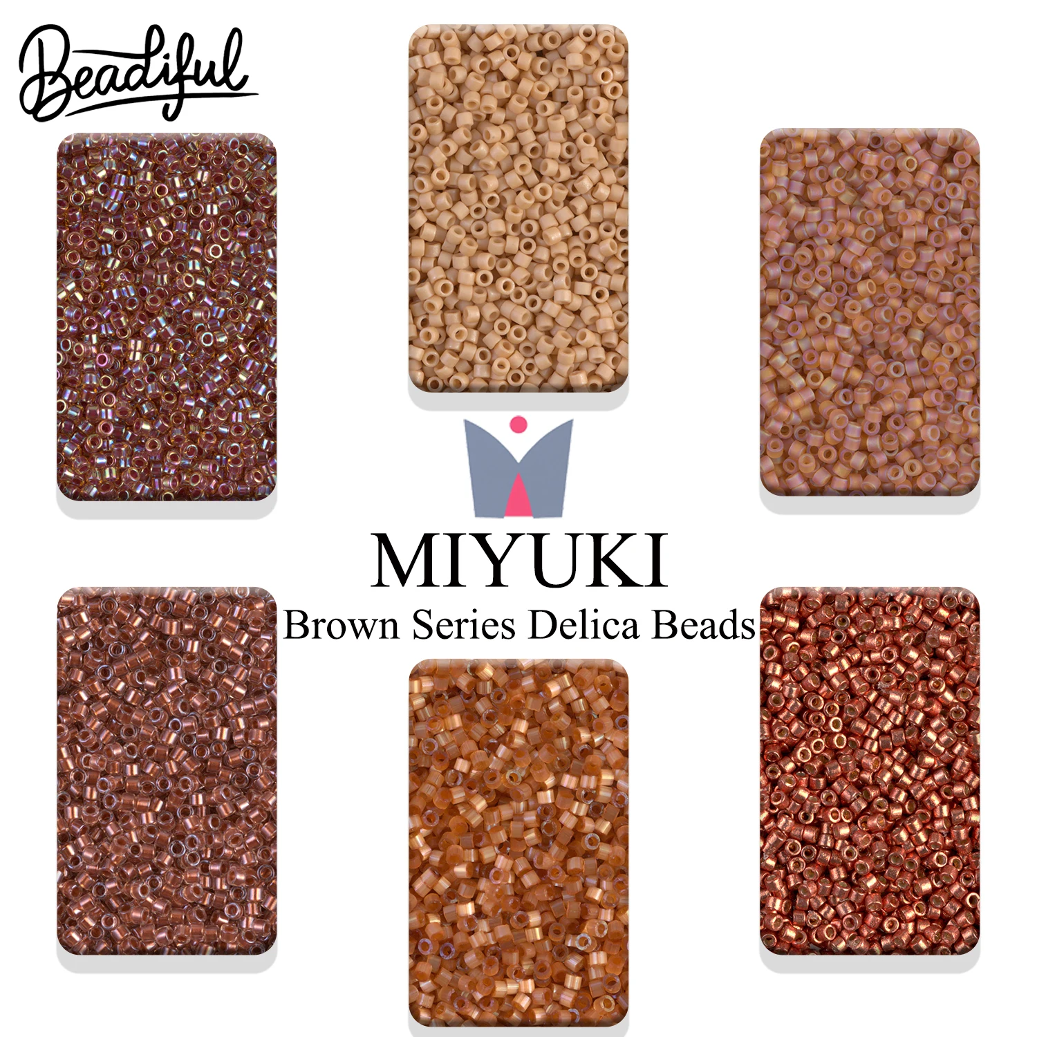 MIYUKI Delica Seed Beads 11/0 Brown Series 10g 2000pcs Glass Beads for Bracelet Necklace Jewelry Making DIY Craft
MIYUKI Delica Seed Beads 11/0 Brown Series 10g 2000pcs Glass Beads for Bracelet Necklace Jewelry Making DIY Craft