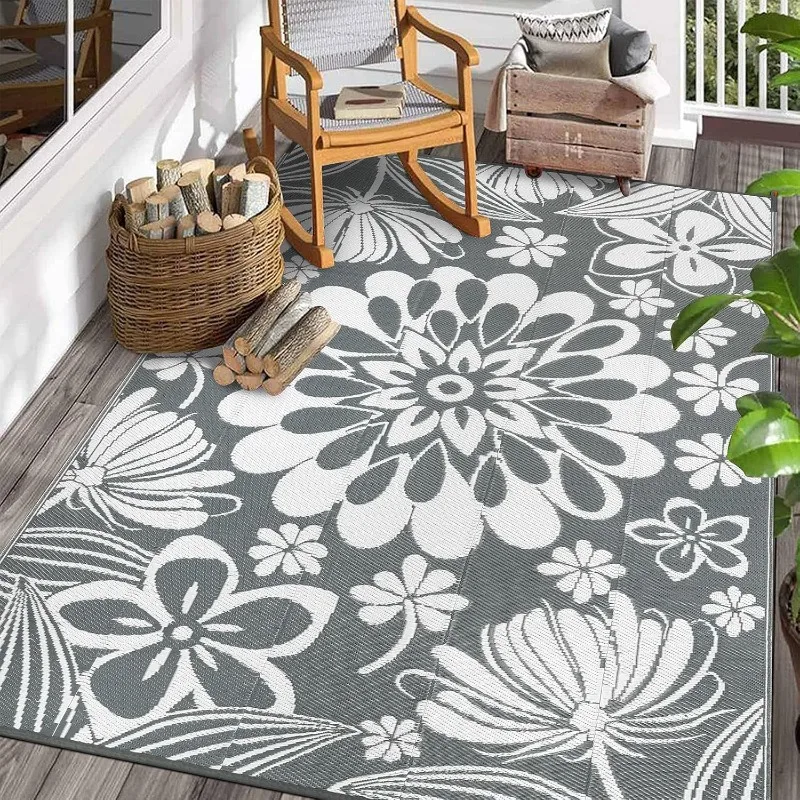 Outdoor Plastic Straw Rug 6x9ft Funny Floral Style Reversible Patio Area Rugs Waterproof Non Shedding Portable
Outdoor Plastic Straw Rug 6x9ft Funny Floral Style Reversible Patio Area Rugs Waterproof Non Shedding Portable