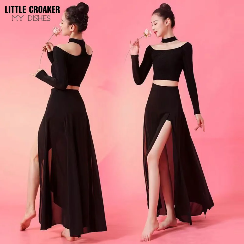 Lyrical Dance Dress Girls Long Sleeve Top + Skirt Shorts Stage Performance Oufit Elegant Jazz Dance Costumes for Women
Lyrical Dance Dress Girls Long Sleeve Top + Skirt Shorts Stage Performance Oufit Elegant Jazz Dance Costumes for Women