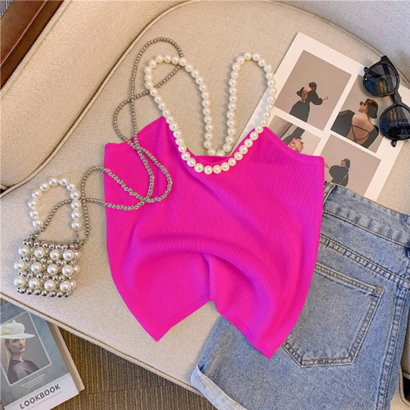 Women's Sexy Knitted Tops Summer Vest French Style Suspender Female White Black Tank Top Spaghetti Strap
Women's Sexy Knitted Tops Summer Vest French Style Suspender Female White Black Tank Top Spaghetti Strap