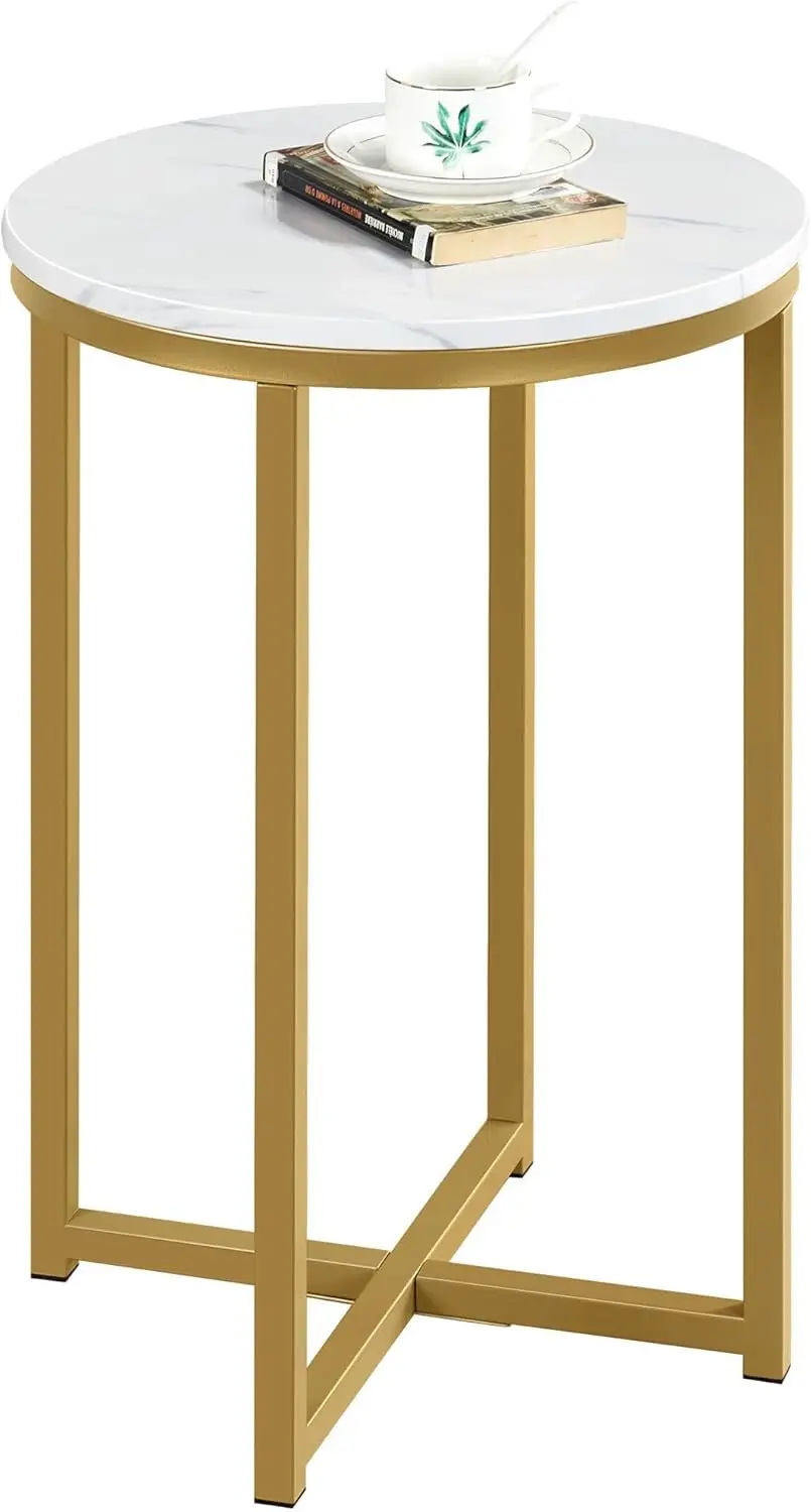 Faux Marble Side Table 16in Modern Accent Sofa Table with Sturdy Gold Metal Legs for Living Room Bedroom
Faux Marble Side Table 16in Modern Accent Sofa Table with Sturdy Gold Metal Legs for Living Room Bedroom