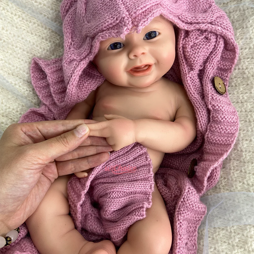 Exquisite 18" Handmade Painted Silicone Reborn Baby Doll Smiling Open Mouth Reborn Baby Girl Lifelike Newborn Gift Collectible
Exquisite 18" Handmade Painted Silicone Reborn Baby Doll Smiling Open Mouth Reborn Baby Girl Lifelike Newborn Gift Collectible