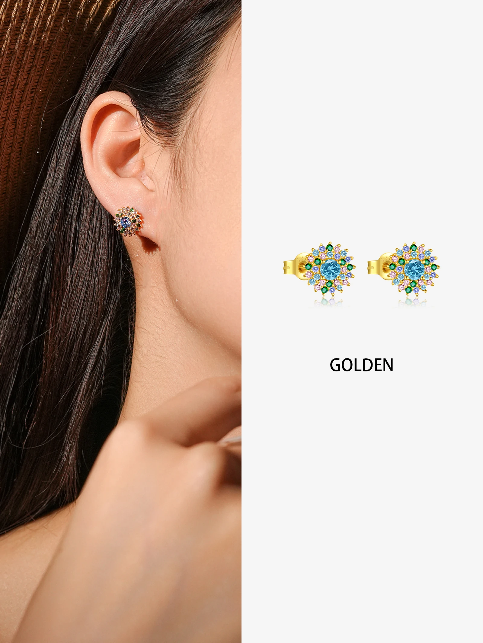 ANDYWEN 925 Gold Plated Sunflower Earrings, Multi-Color 5A Zirconia Jewelry, Vibrant Gift for Women, Bohemian Chic Wear
ANDYWEN 925 Gold Plated Sunflower Earrings, Multi-Color 5A Zirconia Jewelry, Vibrant Gift for Women, Bohemian Chic Wear