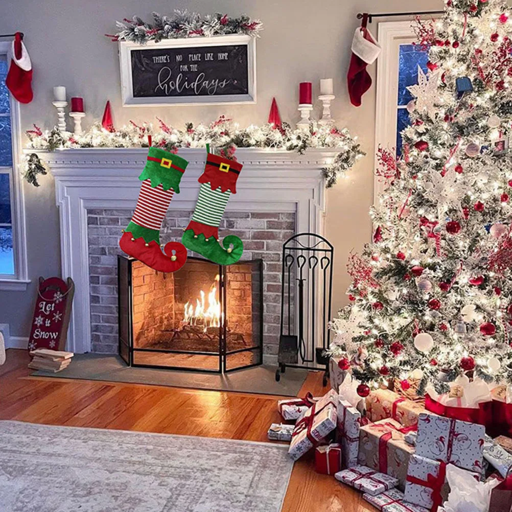 2Pcs Xmas Stocking Hanging Decor Christmas Sock Gift Pouch for Candy Chocolate Surprise Window Decoration
2Pcs Xmas Stocking Hanging Decor Christmas Sock Gift Pouch for Candy Chocolate Surprise Window Decoration