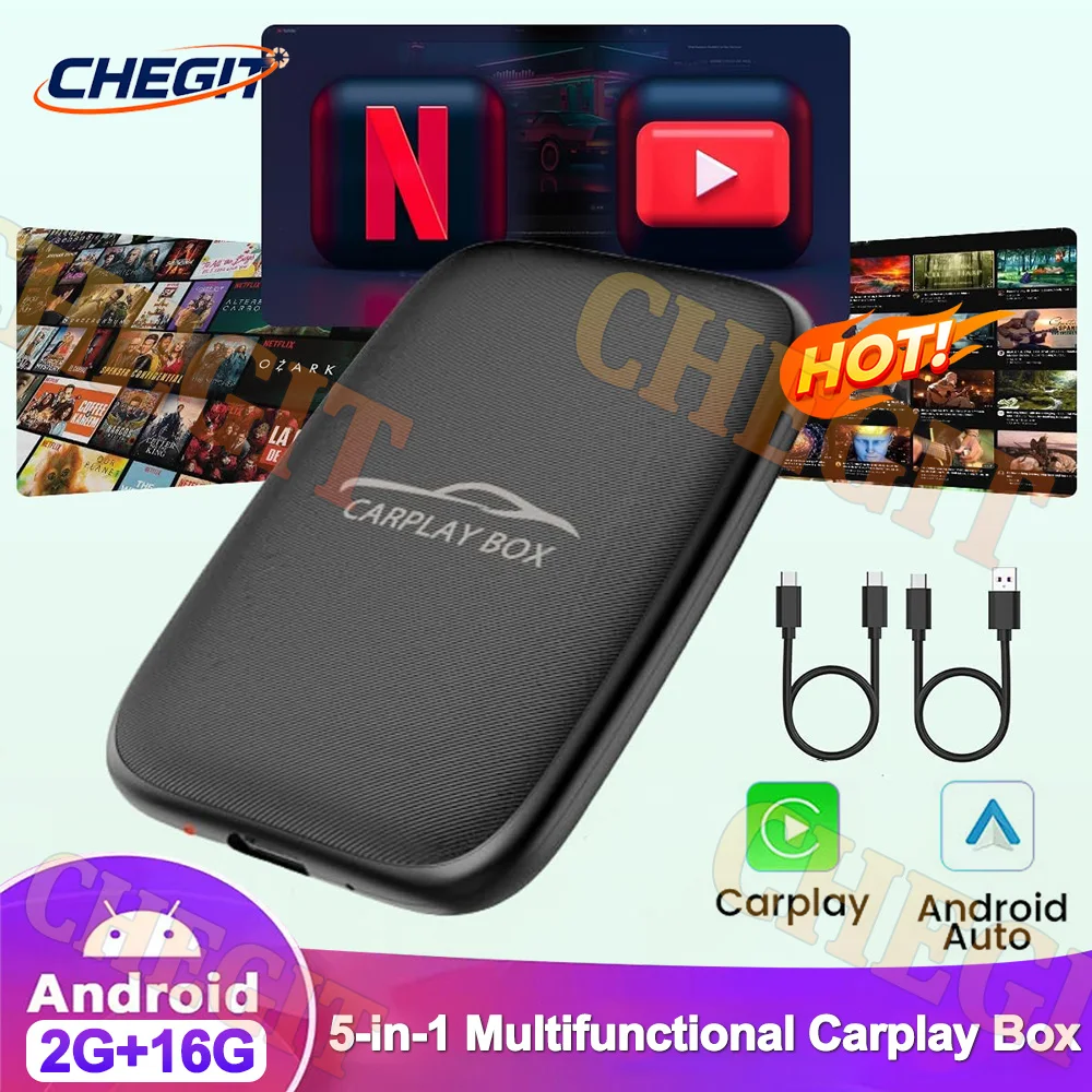 5 в 1 Smart Carplay AI Box Android 14 2G + 16G Беспроводной адаптер Carplay Android Auto Plug and Play TV BOX для Netflix YouTube
5 в 1 Smart Carplay AI Box Android 14 2G + 16G Беспроводной адаптер Carplay Android Auto Plug and Play TV BOX для Netflix YouTube