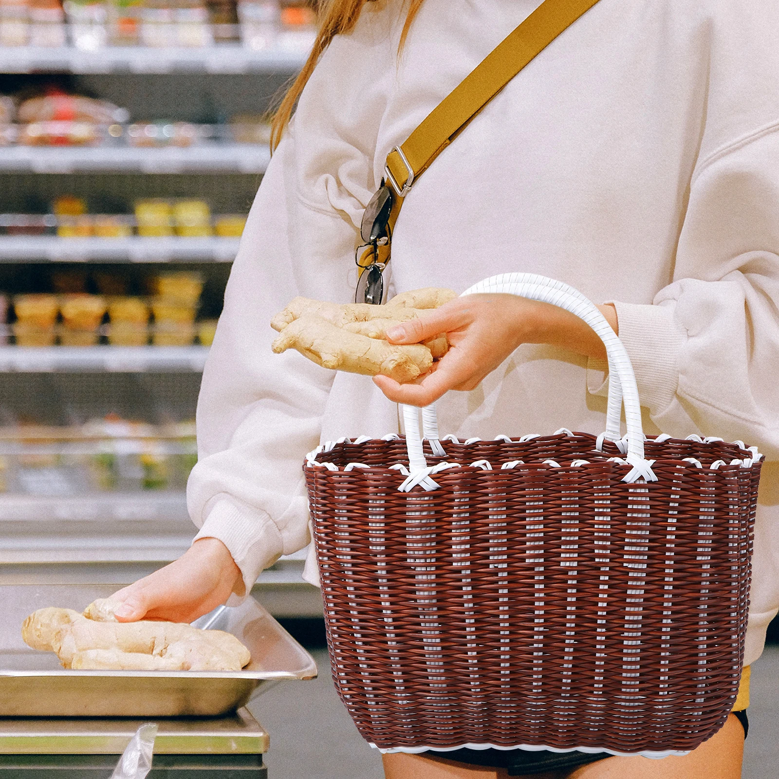 Plastic Storage Baskets Large Capacity Retro Design Picnic Shopping Organizer Handheld Braided Basket
Plastic Storage Baskets Large Capacity Retro Design Picnic Shopping Organizer Handheld Braided Basket