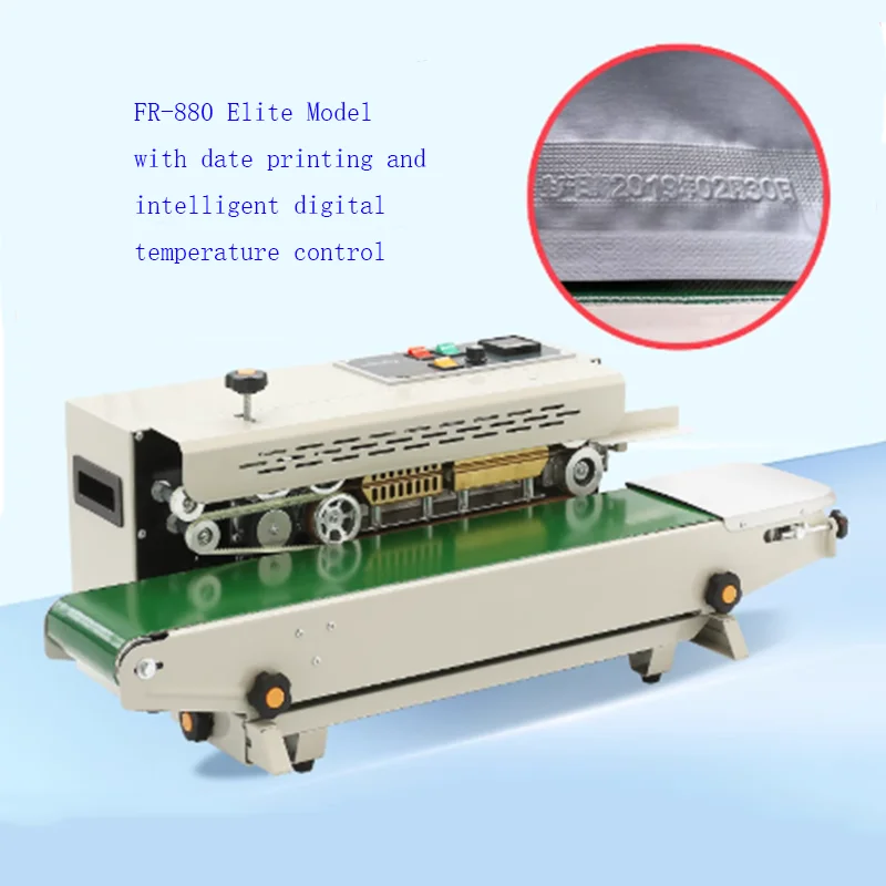 Plastic Film Bag Snack Tea Desktop Ink Wheel Sealing Machine Packaging Machine FR-880 Vertical Horizontal Film Sealer 2 Wheels
Plastic Film Bag Snack Tea Desktop Ink Wheel Sealing Machine Packaging Machine FR-880 Vertical Horizontal Film Sealer 2 Wheels