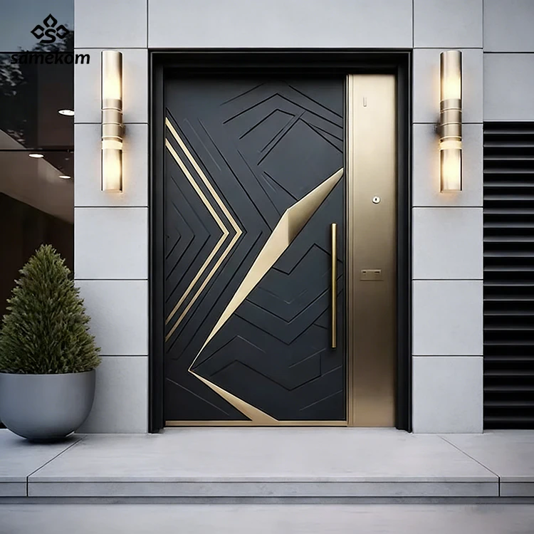 Samekom Stainless Steel Aluminum Alloy Entrance Door, Wood Grain Texture, Weatherproof Exterior Door
Samekom Stainless Steel Aluminum Alloy Entrance Door, Wood Grain Texture, Weatherproof Exterior Door