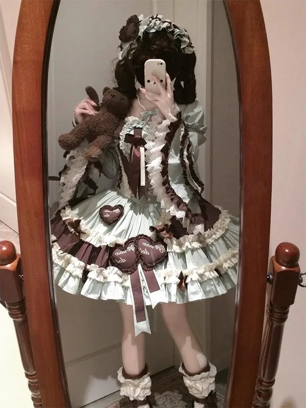 Mint Cute Sweet Lolita Skirt Jsk Set Princess Style Doll Sleeveless Outfit Lovely Anime Cosplay Clothing
Mint Cute Sweet Lolita Skirt Jsk Set Princess Style Doll Sleeveless Outfit Lovely Anime Cosplay Clothing