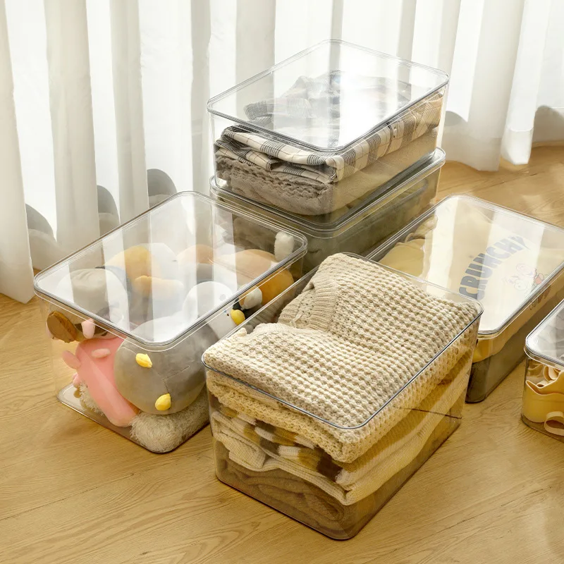 Thickened Plastic Storage Box with Cover for Clothes And Snacks Dustproof Moistureproof Grain Storage Box Inner Underwear Box
Thickened Plastic Storage Box with Cover for Clothes And Snacks Dustproof Moistureproof Grain Storage Box Inner Underwear Box