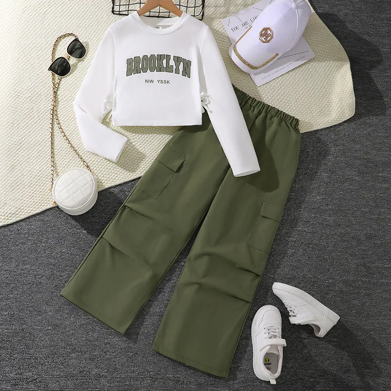 6-13T spring autumn children kids girls fashion casual cotton Sweat pants sets suits
6-13T spring autumn children kids girls fashion casual cotton Sweat pants sets suits