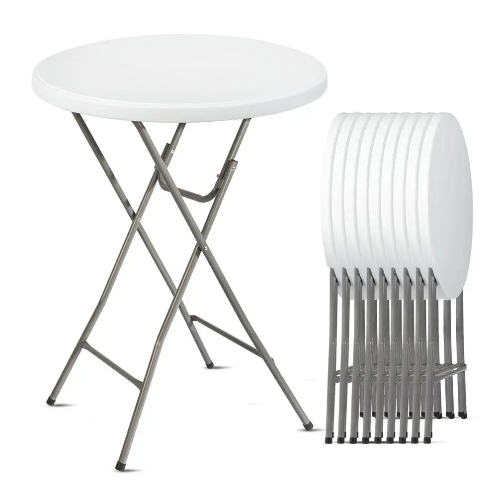 32 Cocktail Table High Top Table, Folding Round Table Bar Height, HDPE Matrial with Gray Metal Finish for Outdoor Party, Backya
32 Cocktail Table High Top Table, Folding Round Table Bar Height, HDPE Matrial with Gray Metal Finish for Outdoor Party, Backya