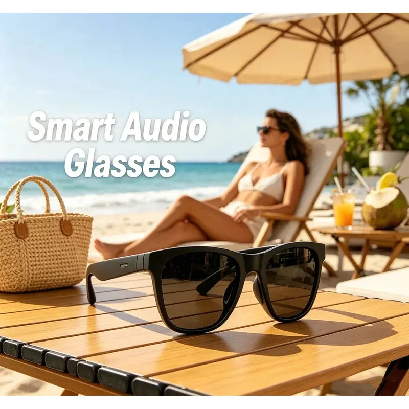 Stylish Unisex AI Smart Glasses Intelligent Voice Assistant Wireless Bluetooth Headphone Touch Photography
Stylish Unisex AI Smart Glasses Intelligent Voice Assistant Wireless Bluetooth Headphone Touch Photography