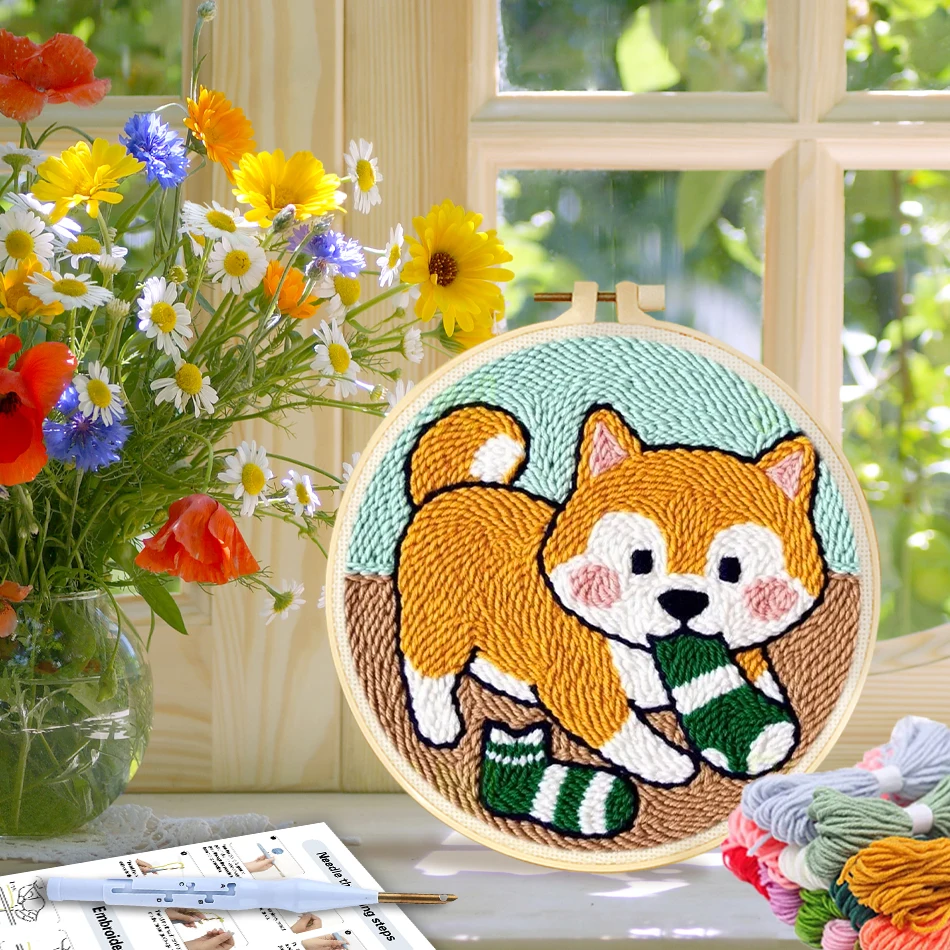 GATYZTORY embroidery punch needle dogs for beginners Sewing kit Yarn Tufting Small Crafts Whimsical Embroidery Cross stitch set
GATYZTORY embroidery punch needle dogs for beginners Sewing kit Yarn Tufting Small Crafts Whimsical Embroidery Cross stitch set
