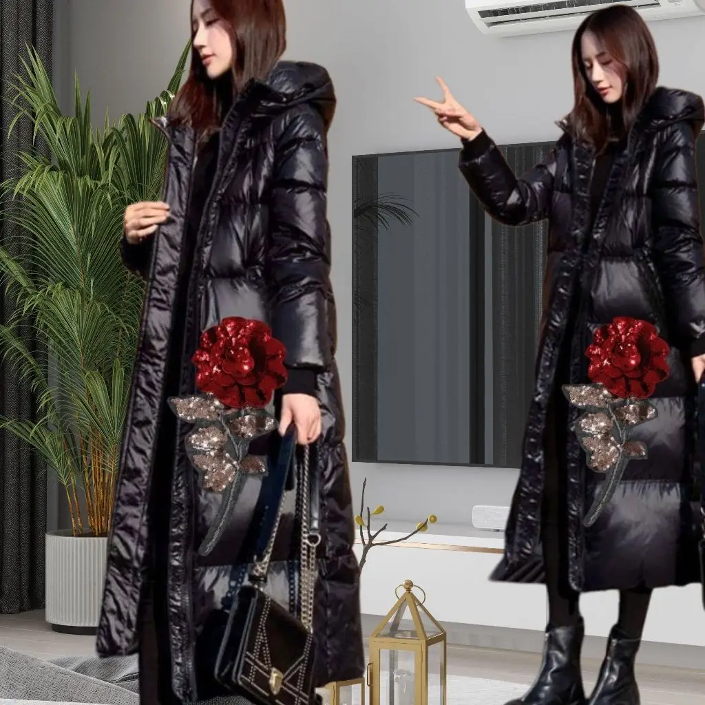 Высококачественная зимняя удлиненная куртка из глянцевого пуха и хлопка в корейском стиле, прямого кроя, с длинными рукавами, на молнии, для повседневной носки
Высококачественная зимняя удлиненная куртка из глянцевого пуха и хлопка в корейском стиле, прямого кроя, с длинными рукавами, на молнии, для повседневной носки