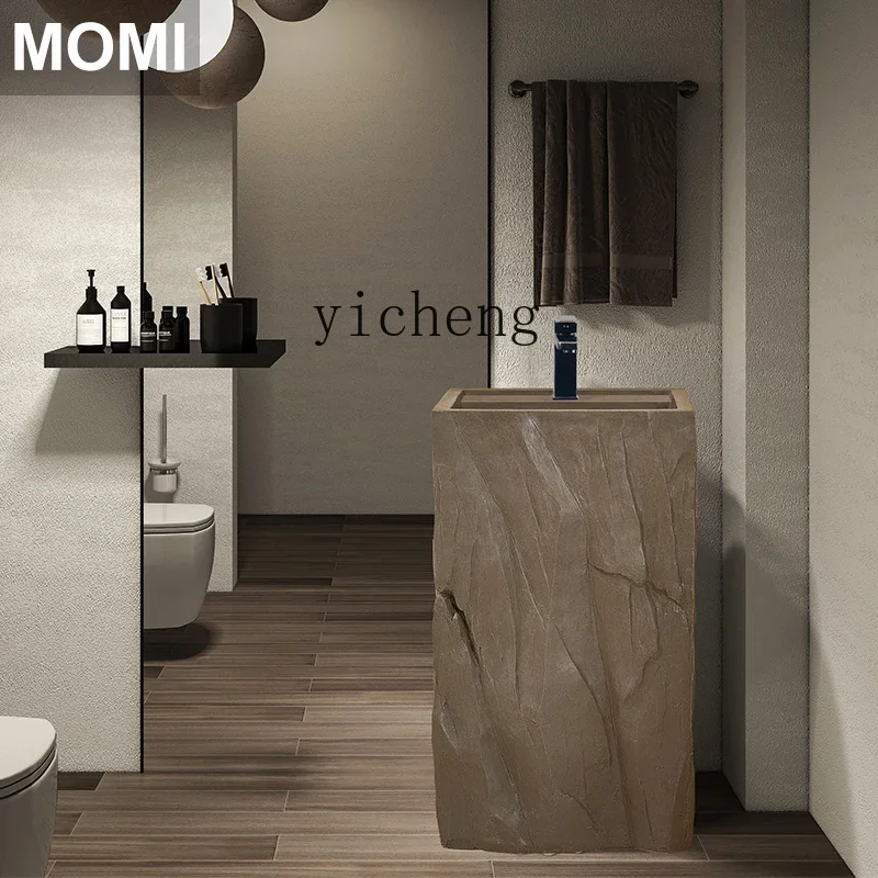 ZC stone column basin designer integrated floor-to-ceiling wash basin art creative personalized face wash table
ZC stone column basin designer integrated floor-to-ceiling wash basin art creative personalized face wash table