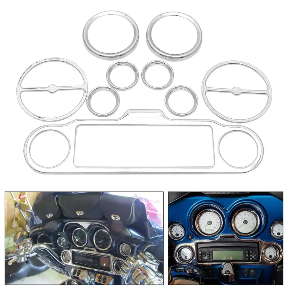 Motorcycle Speedometer Bezels Speaker Stereo Accent Trim Ring Horn Cover Fit For Harley Touring Street Electra Glide FLHTCU
Motorcycle Speedometer Bezels Speaker Stereo Accent Trim Ring Horn Cover Fit For Harley Touring Street Electra Glide FLHTCU