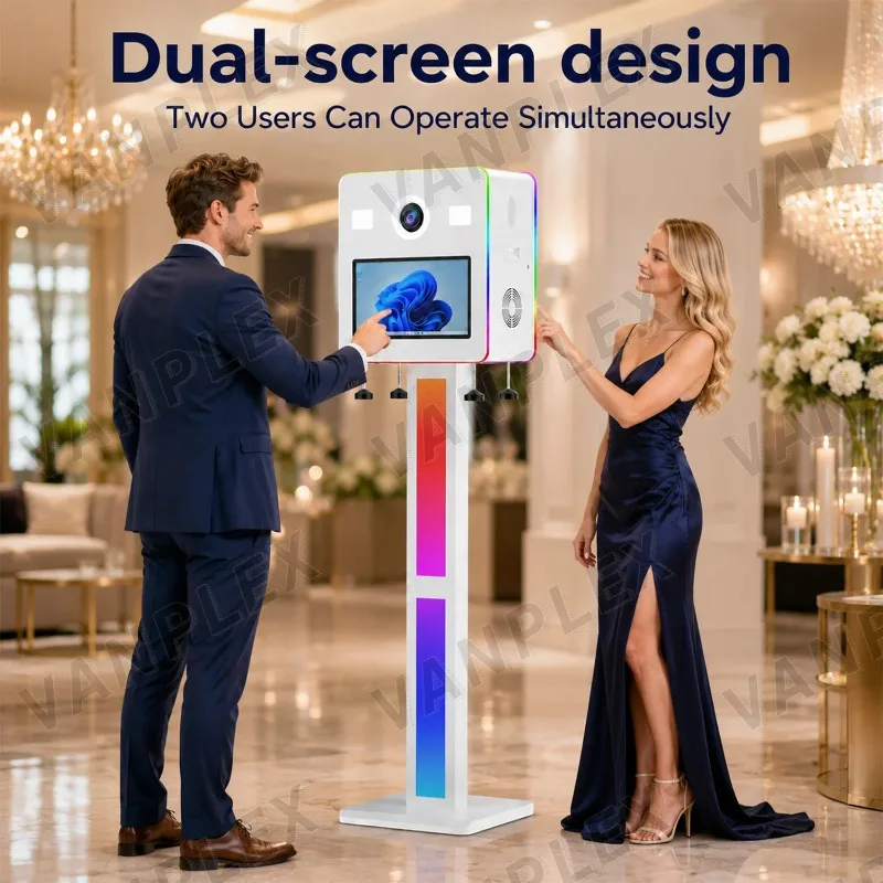 【Hot Sale】RGB Light Dual Screen DSLR Photo Booth 15.6 Inch Touch Screen Metal Selfie Booth For Party Wedding Event Photography R
【Hot Sale】RGB Light Dual Screen DSLR Photo Booth 15.6 Inch Touch Screen Metal Selfie Booth For Party Wedding Event Photography R