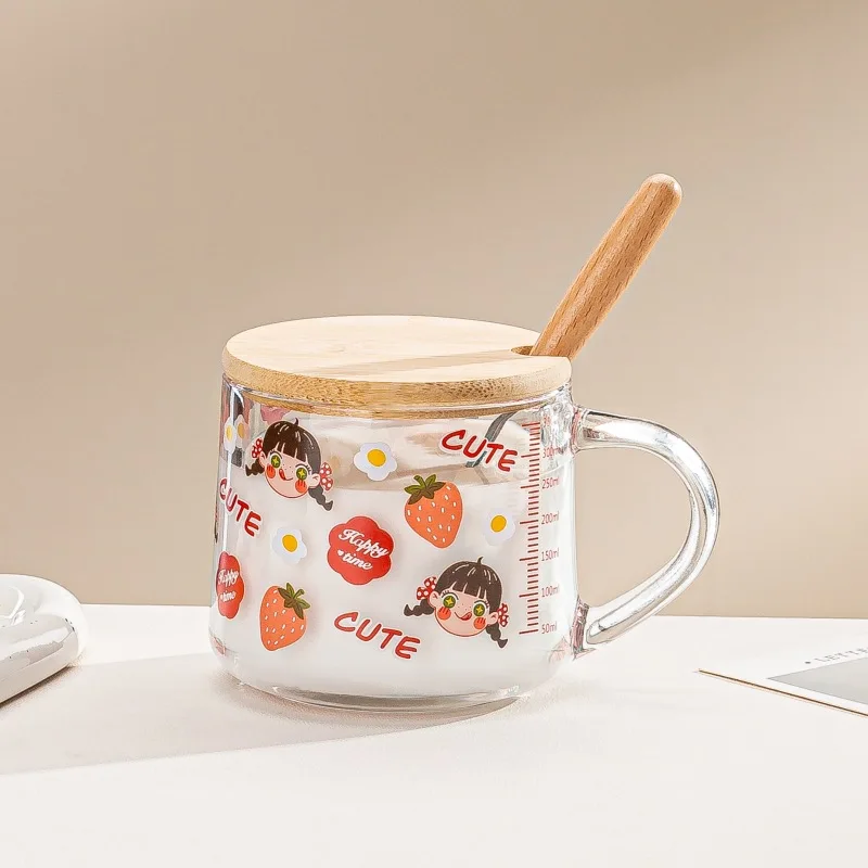 350ml Kawaii Strawberry Glass Printed Water Bottle Cute Straw Cup Coffee Mug Tumbler Portable Milk Tea Juice Office Household
350ml Kawaii Strawberry Glass Printed Water Bottle Cute Straw Cup Coffee Mug Tumbler Portable Milk Tea Juice Office Household