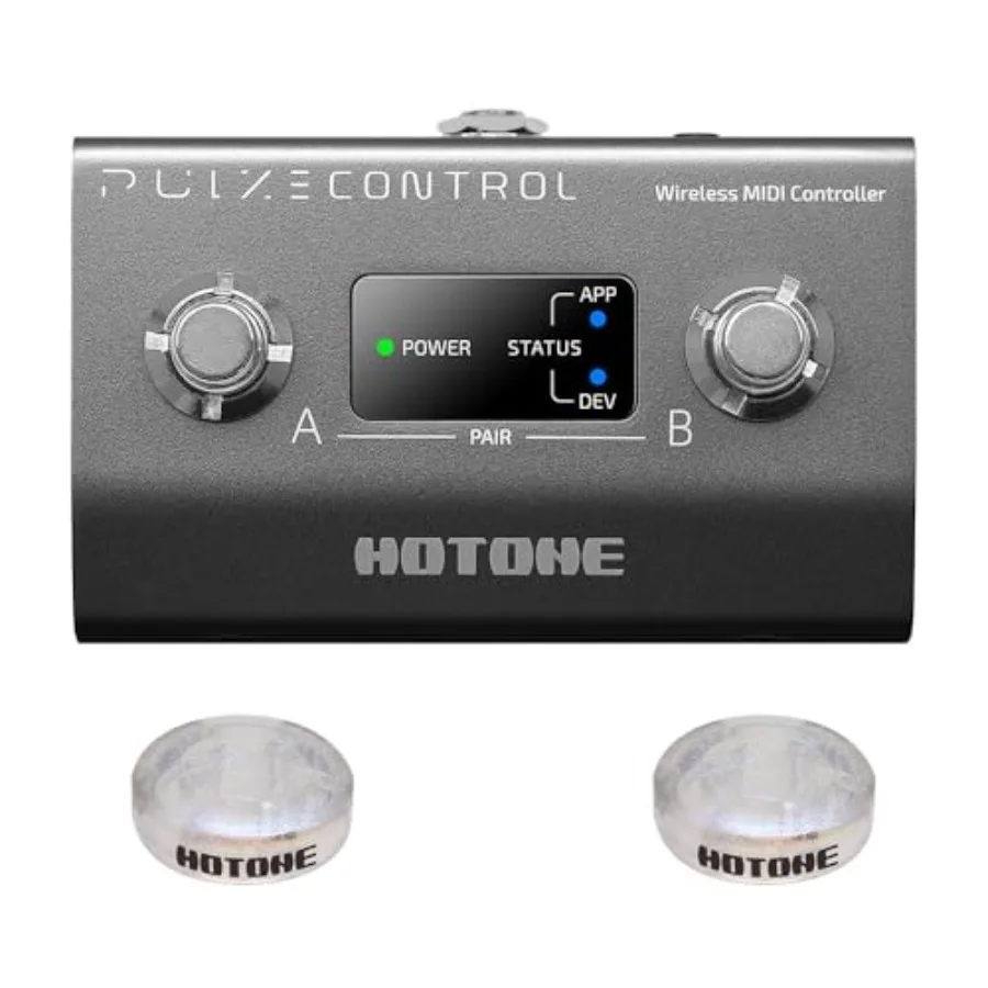 Wireless MIDI Controller for live performance, aluminum alloy body, black, ultra-compact design with 12-hour battery life and p
Wireless MIDI Controller for live performance, aluminum alloy body, black, ultra-compact design with 12-hour battery life and p