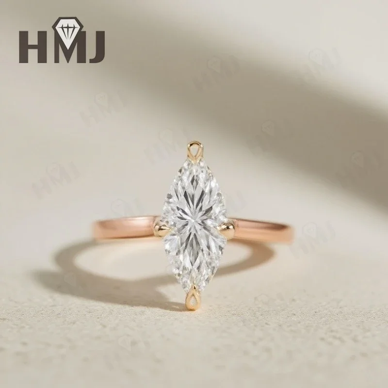 Customize Ring Moissanite Diamond Marquise Shape 10k 14k 18k Gold Anniversary Gift jewelry for Woman Charms Premium Quality
Customize Ring Moissanite Diamond Marquise Shape 10k 14k 18k Gold Anniversary Gift jewelry for Woman Charms Premium Quality