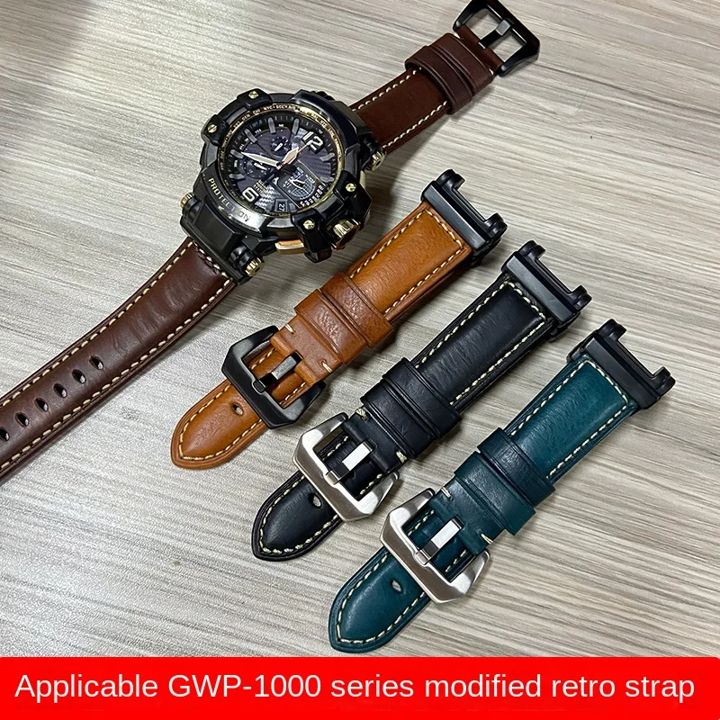 For Casio G-SHOCK 5410 GPW-1000-1AJF/1BJF/4AJF Watch Strap Modified Retro Bracelet Big Air Dominator gpw1000 leather Watchband
For Casio G-SHOCK 5410 GPW-1000-1AJF/1BJF/4AJF Watch Strap Modified Retro Bracelet Big Air Dominator gpw1000 leather Watchband