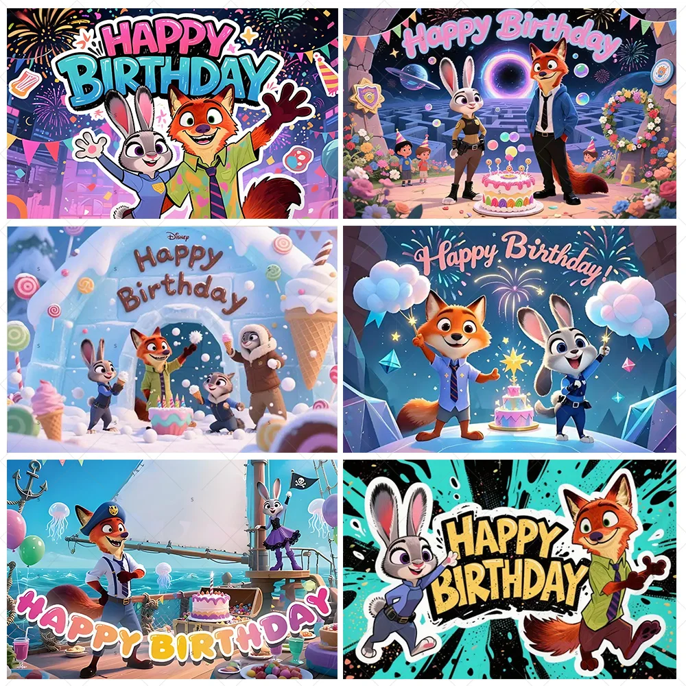 Disney Judy Nick Backdrop Kid Birthday Party Decoration Zootopia Theme Background Banner Baby Shower Supplies Photography Props
Disney Judy Nick Backdrop Kid Birthday Party Decoration Zootopia Theme Background Banner Baby Shower Supplies Photography Props