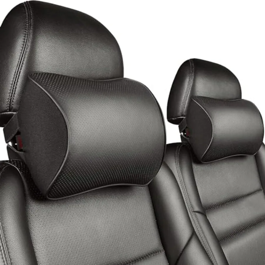 Car Headrest Pillow with Genuine Leather Cover Memory Foam Neck Cushion with 4 Extension Straps Adjuatable and Comfortable for
Car Headrest Pillow with Genuine Leather Cover Memory Foam Neck Cushion with 4 Extension Straps Adjuatable and Comfortable for
