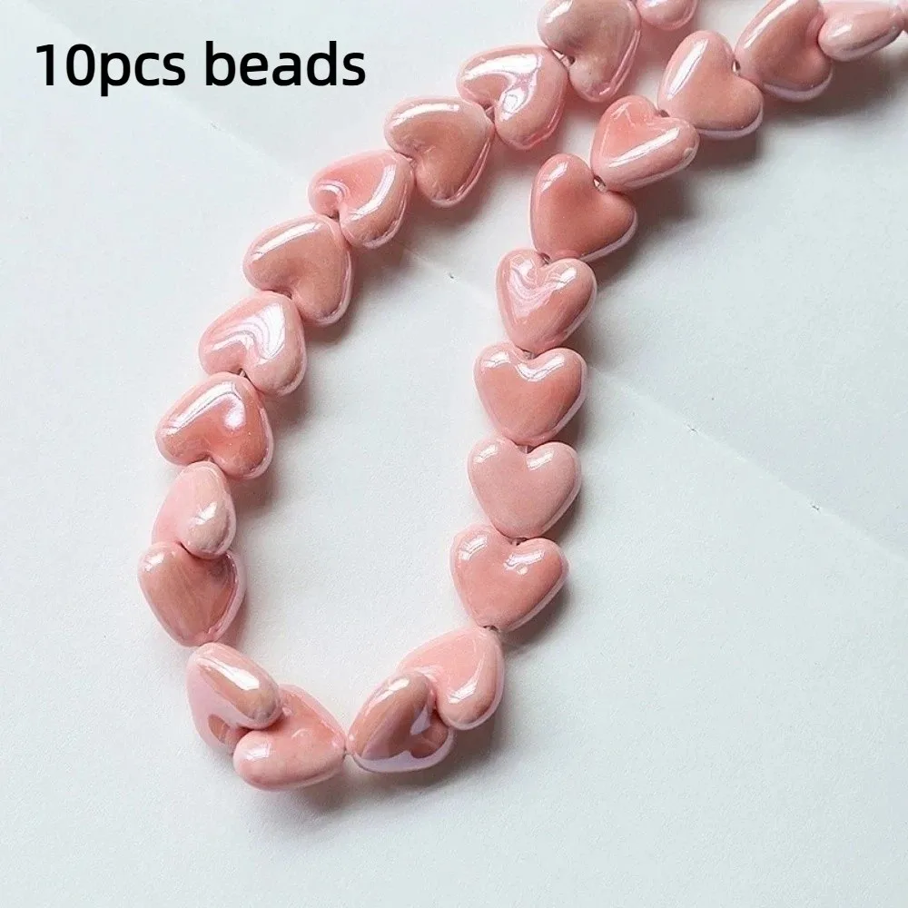 10pcs Fashion DIY Ceramic Beads Heart Shape 15x13mm Loose Spacer Bead Jewelry Making Perforated Beads Bracelet Accessories
10pcs Fashion DIY Ceramic Beads Heart Shape 15x13mm Loose Spacer Bead Jewelry Making Perforated Beads Bracelet Accessories