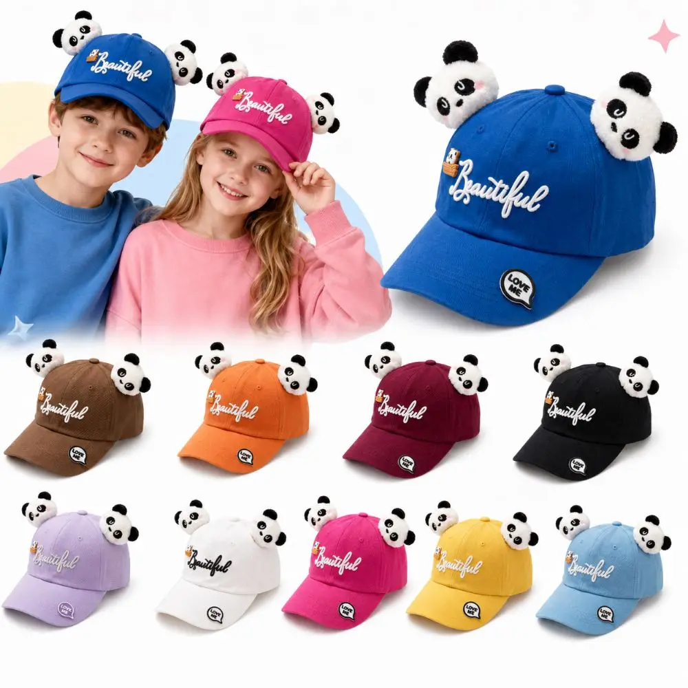 Cute 3D Doll Panda Baseball Cap Breathable Lightweight Boy Girl Sun Hat 10 Colors Versatile Peaked Cap For Summer Outdoor
Cute 3D Doll Panda Baseball Cap Breathable Lightweight Boy Girl Sun Hat 10 Colors Versatile Peaked Cap For Summer Outdoor