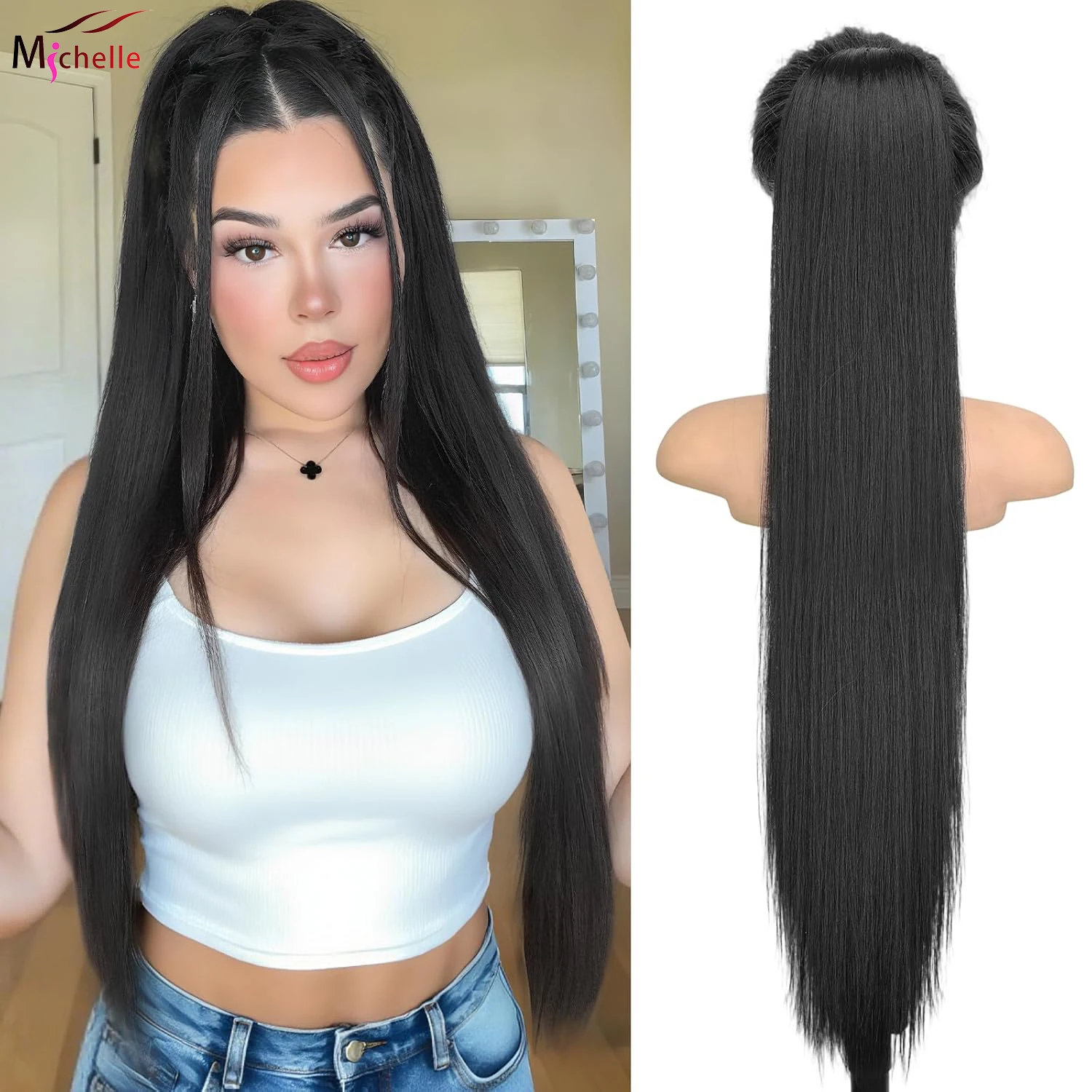 Прямой хвост на шнурке, 100% натуральные человеческие волосы, хвост с зажимами, натуральный черный хвост с запахом для женщин 
Прямой хвост на шнурке, 100% натуральные человеческие волосы, хвост с зажимами, натуральный черный хвост с запахом для женщин